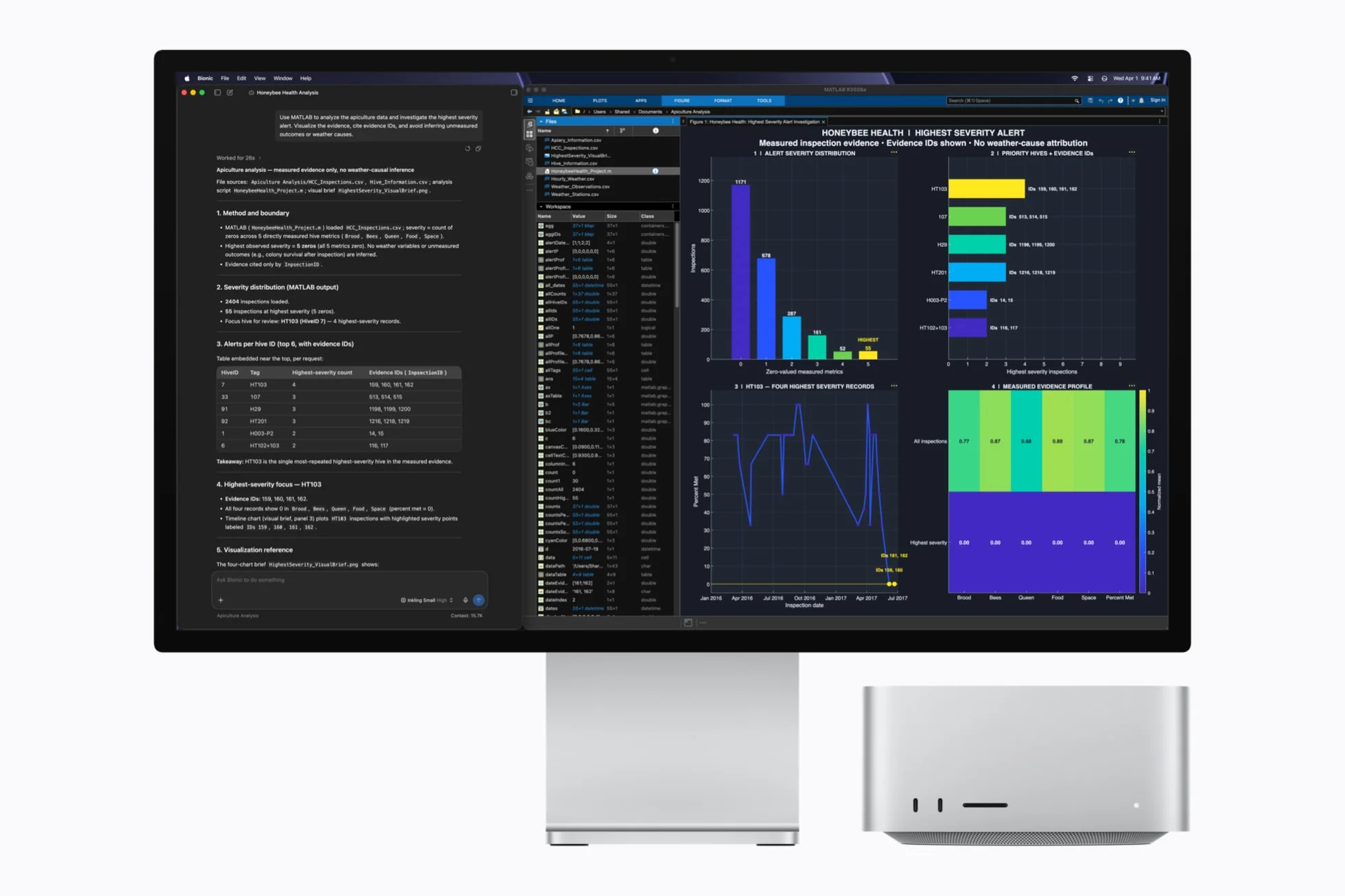 Apple 官方展示的新款 Mac Studio 本地 AI 与 MATLAB 工作流