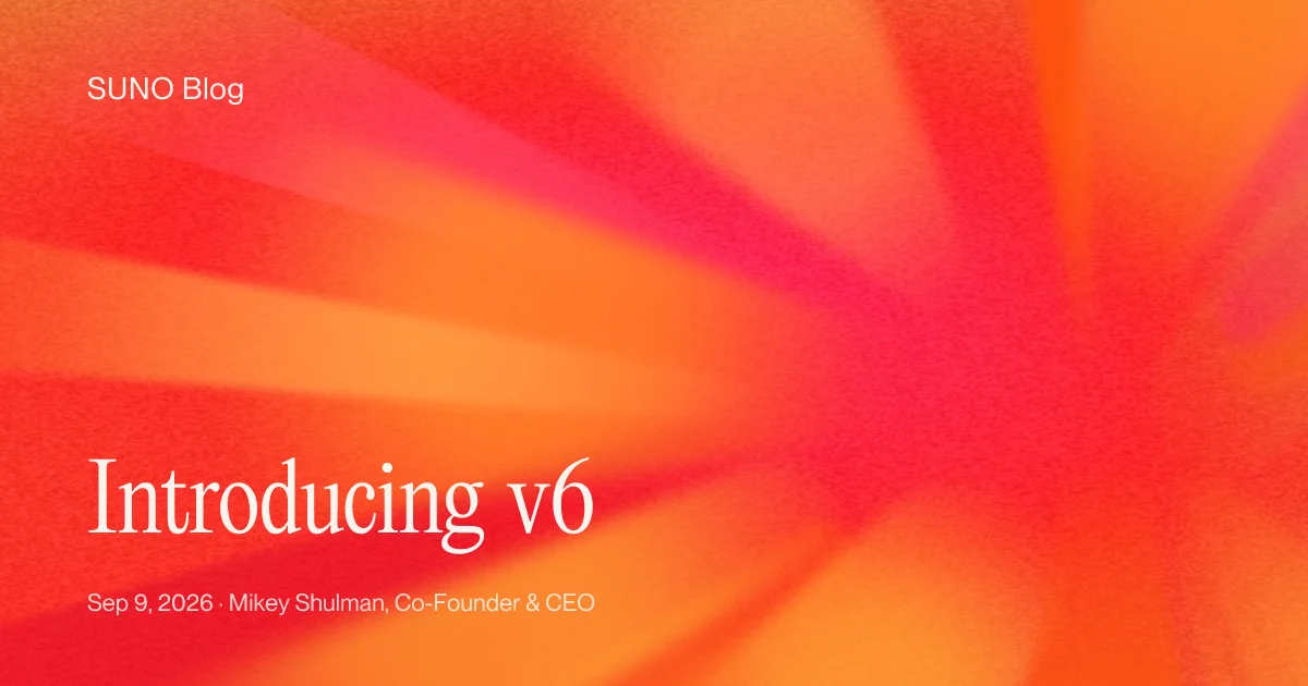 Suno v6 官方发布视觉图